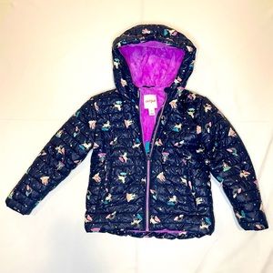 Cat and Jack Insulated Fleece Lined Unicorn and Rainbows Jacket 🌈 🦄